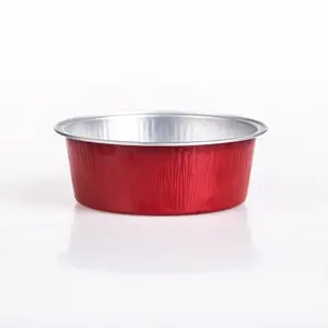 批发彩色食品包装盒烘焙芝士蛋糕松饼容器150毫升一次性铝箔纸杯蛋糕杯