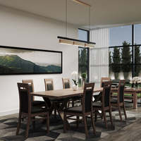 Lustre moderne en métal à hauteur réglable, design Bauhaus, avec LED intégrées, pour salle à manger