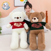 OEM/ODM Peluche personnalisée de haute qualité pour la Saint-Valentin, ours en peluche mignon de taille humaine avec rembourrage en coton PP