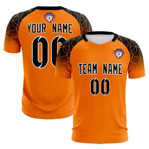 Conjuntos de entrenamiento de fútbol clásicos naranjas personalizados para adultos/niños - Product Image 1