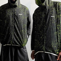 Vestes coupe-vent imperméables légères personnalisées pour hommes, réactives au stress, réversibles, dynamiques, en polyester