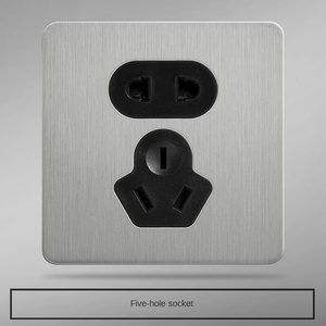 ซ็อกเก็ตสากลสวิตช์ผนังสแตนเลสเต้ารับไฟฟ้าที่บ้านของโรงแรมที่กำหนดเอง - Product Image 2