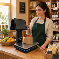 Balance de calcul de prix numérique, caisse enregistreuse, balance POS avec imprimante, écran tactile double 15,6 pouces, Intel I5, Wi-Fi 6, RM-80