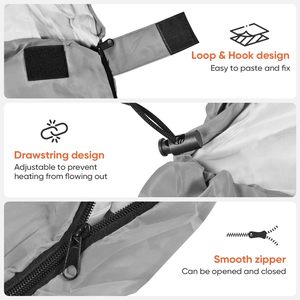 Saco de Dormir Grueso de 190T para Invierno, Saco de Dormir Cálido para Adultos, Impermeable, Ultraligero, Plegable y Portátil para Acampar al Aire Libre - Product Image 5