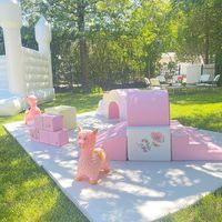 Venta al por mayor nuevo diseño colorido patio de recreo interior juego suave barato niños suave plástico patio de recreo interior para ir de compras