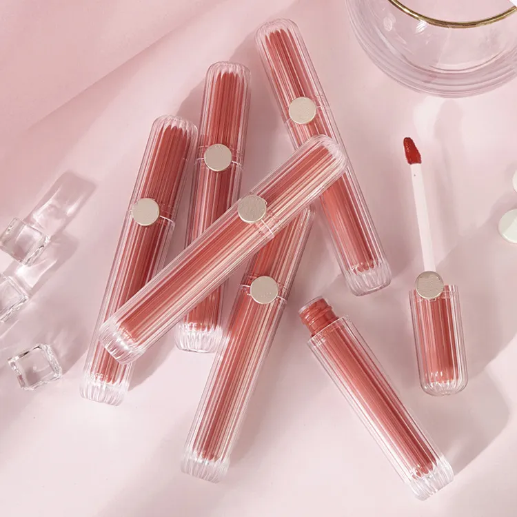 Populer Keluaran Baru Lipstik Cair Matte Warna-warni Tahan Lama Lipgloss Beludru Kualitas Baik Makeup Bibir Tahan Air Logo Pribadi