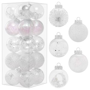 Nouveauté : Boules de Noël transparentes peintes, résistantes aux chutes, pour décorations de fête simples - Product Image 3