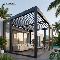 Pergola extérieure en aluminium à toit à lamelles sur mesure pour les constructeurs et les entrepreneurs en bâtiment, pergola de patio extérieure