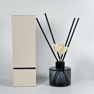 Áo choàng tắm sang trọng trong suốt màu đen xe sậy khuếch tán Chai Thủy Tinh hương thơm với nhãn Logo 100ml 120ml 200ml 500ml - Product Image 3