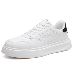 Sneakers da Uomo alla Moda in Pelle Nera e Bianca, <span class=keywords><strong>Scarpe</strong></span> Casual per Uso Quotidiano, Calzature Traspiranti Versatili con Suola Bassa - Product Image 2