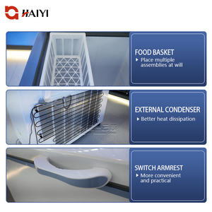 Congélateur Coffre Commercial 145L avec Porte Coulissante Intérieure en Verre, Refroidissement Direct, Vitrine à Ouverture par le Haut - Product Image 6