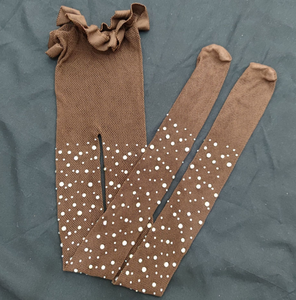 Collant <span class=keywords><strong>a</strong></span> <span class=keywords><strong>Rete</strong></span> Luccicante di Alta Qualità con Diamanti, Perline e Strass, Traspirante e Scintillante - Product Image 6