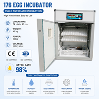 Nouvel incubateur automatique pour 176 œufs de poule, machine à couver les œufs de dinde, de canard et d'autres oiseaux