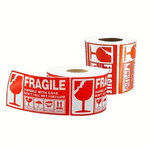 Không thấm nước <span class=keywords><strong>UV</strong></span> in tráng giấy dính nhãn dán nhãn sản phẩm dễ vỡ & chăm sóc cảnh báo cho cửa hàng tạp hóa khuyến mãi bao bì - Product Image 5