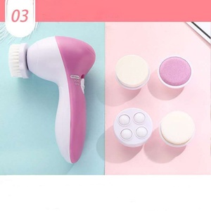5-in-1 Electric Facial <b>Cleaner</b> with Deep Cleansing Spin Sonic Scrub <b>Pore</b> <b>Cleaner</b> Silicone Exfoliating Brush - Product Image 6