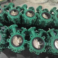 4 POUCES ANSI 150LB Corps en fonte EPDM Siège Manuel Lug Butterfly Valve avec goupille