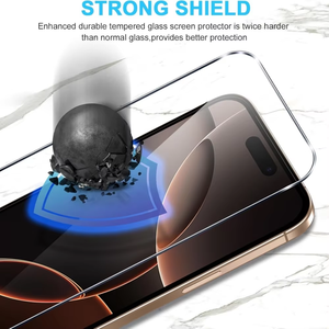 ฟิล์มกระจกนิรภัย OEM ความแข็ง 9H HD ใส ป้องกันรอยนิ้วมือ สำหรับ iPhone 18 17 Pro Max 16 Pro 15 Plus 14 13 12 11 - Product Image 4