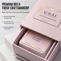 Fabricant de cartes personnalisées ODM, cartes d'auto-évaluation personnalisées, jeu de cartes de questions de réflexion personnelle avec boîte cadeau magnétique