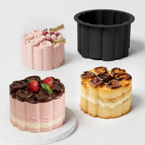 Moule à gâteau multi-cœurs personnalisé en usine, antiadhésif, sans BPA, en silicone, pour mousse et décoration - Product Image 4