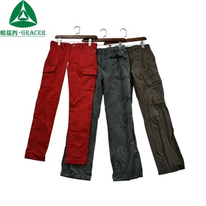กางเกงคาร์โก้ผู้ชายแบบใช้ในกระเป๋า6ใบสไตล์วินเทจ - Product Image 4