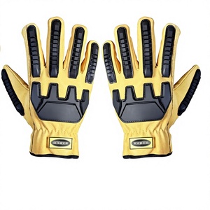 Gants de travail résistants aux chocs, designs personnalisés / Gants de sécurité pour mécaniciens, résistants à l'huile, respirants, toutes saisons, dos en cuir synthétique - Product Image 3