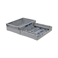 Caisse en plastique pliable conforme aux normes UE, solution de rangement et d'organisation multi-usages