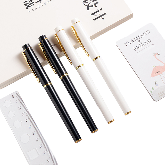 Custom Logo Luxury Colors Metal Gel Pen with 0.5mm Writing Width for Advertising Student Business