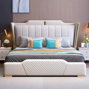 A buon mercato all'ingrosso Set completo King Size <span class=keywords><strong>camera</strong></span> <span class=keywords><strong>da</strong></span> <span class=keywords><strong>letto</strong></span> in pelle doppia casa in legno a buon mercato regina moderna <span class=keywords><strong>camera</strong></span> <span class=keywords><strong>da</strong></span> <span class=keywords><strong>letto</strong></span> di lusso Set mobili - Product Image 2