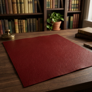 Cuero de vaca pulido rojo oscuro, con grano grabado, resistente al viento, tamaño y grosor personalizados, accesorios de decoración para el hogar - Product Image 1