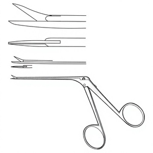 Tijeras Microquirúrgicas Bellucci Rectas, Muy Delicadas, con Longitud de Eje de 80 mm, Instrumento Quirúrgico de Precisión para Procedimientos ORL - Product Image 1