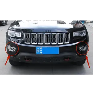 Für Jeep Grand Cherokee 11-13 ABS Kunststoff Chrom Nebels chein werfer abdeckung