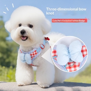 Nouvelle laisse et <span class=keywords><strong>harnais</strong></span> respirants pour chien d'extérieur pour Bichon, Shiba Inu, Schnauzer - Product Image 3