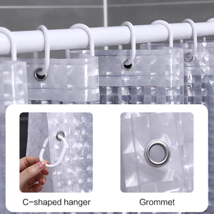 Modern Design Antibacterial Eco-Friendly 3D Embossed EVA <strong>Shower</strong> <strong>Curtain</strong> <strong>Lining</strong> Clear Waterproof Digital Printed Rings - Product Image 6