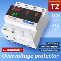 Pemutus Sirkuit Otomatis Baiwei Smart Life 100A Smart Meter Timer Switch Pelindung Tegangan Lebih Satu Fasa AC PC SVC