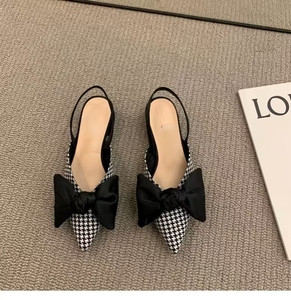 Sandali All'ingrosso <span class=keywords><strong>con</strong></span> <span class=keywords><strong>Tacco</strong></span> Grosso e Fiocco a Punta Chiusa in Stile Francese, <span class=keywords><strong>Scarpe</strong></span> da Donna Eleganti e alla Moda 2024, Tacchi Personalizzati <span class=keywords><strong>con</strong></span> Logo OEM ODM - Product Image 4