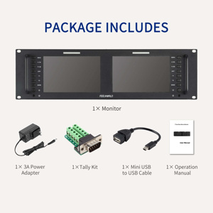 Feelworld D71 PLUS-H đa-đầu vào Rack mount màn hình, HD Rack mount màn hình, <span class=keywords><strong>4K</strong></span> kép 7 "3ru IPS hiển thị, nhà máy bán buôn OEM - Product Image 6