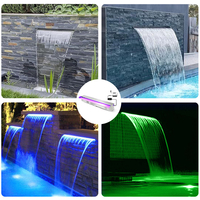 Hotel Country House Gym Edelstahl Wasser dekorative Innen wasserwand Brunnen Schwimmbad Wasserfall