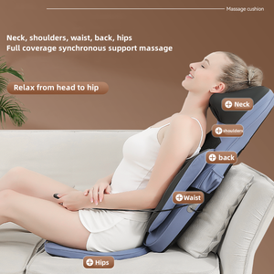 Chaise de <span class=keywords><strong>Massage</strong></span> <span class=keywords><strong>Shiatsu</strong></span> complète du corps Belen <span class=keywords><strong>siège</strong></span> de soulagement de la douleur dorsale lumière rouge coussin de <span class=keywords><strong>Massage</strong></span> de pétrissage 3D pour <span class=keywords><strong>siège</strong></span> de voiture de chaise de bureau à domicile - Product Image 2