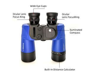 Jumelles pleine grandeur SECOZOOM YBP01R PRO 7X50 pour adultes avec trépied professionnel, adaptateur pour smartphone, déclencheur et sac de transport, mise au point centrale - Product Image 3