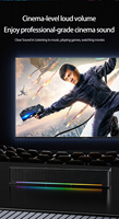 Barre de son Bluetooth, 20W, LED RGB, avec lumières, haut-parleur ménager, connexion à la télévision ou PC