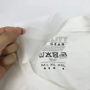 Nouveau patch de transfert de chaleur à plaque plate étiquettes de cou de transfert de chaleur lavables autocollants de Logo pour vêtements de t-shirt