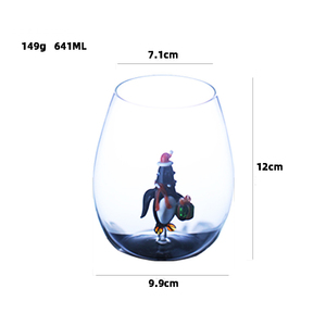 Basit 3D yaratıcı tarzı üç boyutlu hayvan meyve şekilli uzun borosilikat cam su içecek suyu süt çay bardağı - Product Image 6