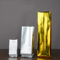 Sachet gousset en aluminium doré pour le thé Sachet gousset en aluminium pour le café et le thé Sachet latéral en plastique pour le thé