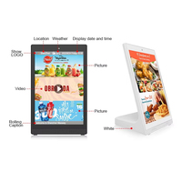 OEM 10,1 pulgadas Android Tablet pantalla capacitiva procesador de cuatro núcleos para publicidad vertical en forma de L quiosco de visualización de menú Digital