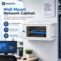 Kabinet Jaringan Logam Tahan Debu, Dapat Dikunci, dan Terpasang di Dinding untuk Pusat Data, Perlindungan IP20, Stok Tersedia