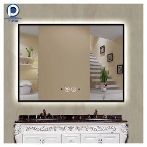 Gương phòng tắm <span class=keywords><strong>LED</strong></span> chống nước tối ưu với màn hình đồng hồ-đèn <span class=keywords><strong>Led</strong></span> tiết kiệm năng lượng, lớp phủ chống sương mù, kích thước tùy chỉnh có sẵn - Product Image 6