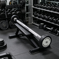 Équipement de fitness OEM de haute qualité avec logo personnalisé, barre droite et barre courbe en caoutchouc Tenojin pour l'entraînement en salle de sport