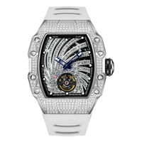 Montres mécaniques automatiques lumineuses en acier, design usine et personnalisation par lots, avec cadran similaire à un cadran de diamant, pour marque privée