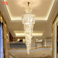 Grand Lustre de Décoration d'Hôtel Moderne de Luxe en Laiton et Cristal de Murano, Verre de Décoration de Maison, Blanc, K9