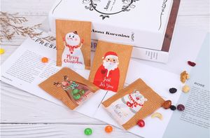 Sac cadeau de noël créative, sac d'emballage pour bonbons, cookies et Nougat, pochettes pour la maison, pour cadeaux de noël, sacs de décoration - Product Image 4